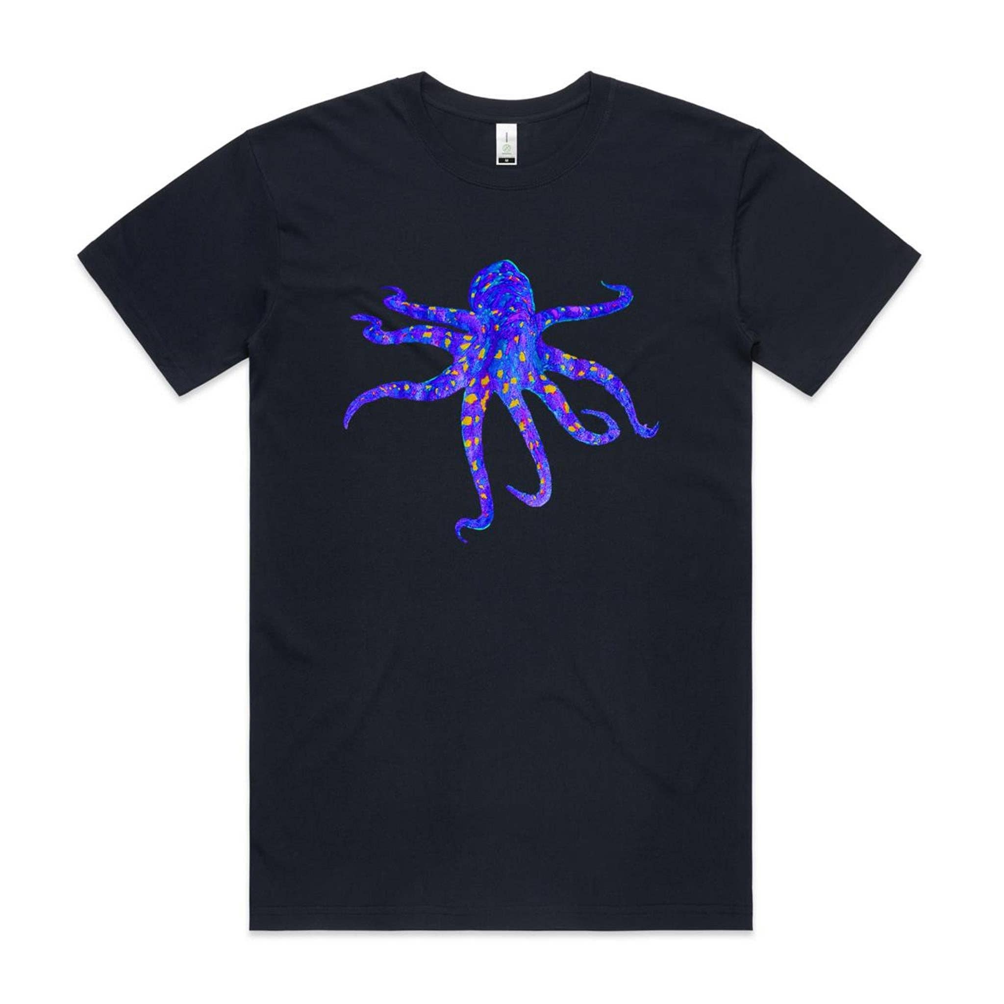 High Tees - Wholesale Screen Printed T-Shirt - Unisex - Blue Ringed Octopus T shirt2