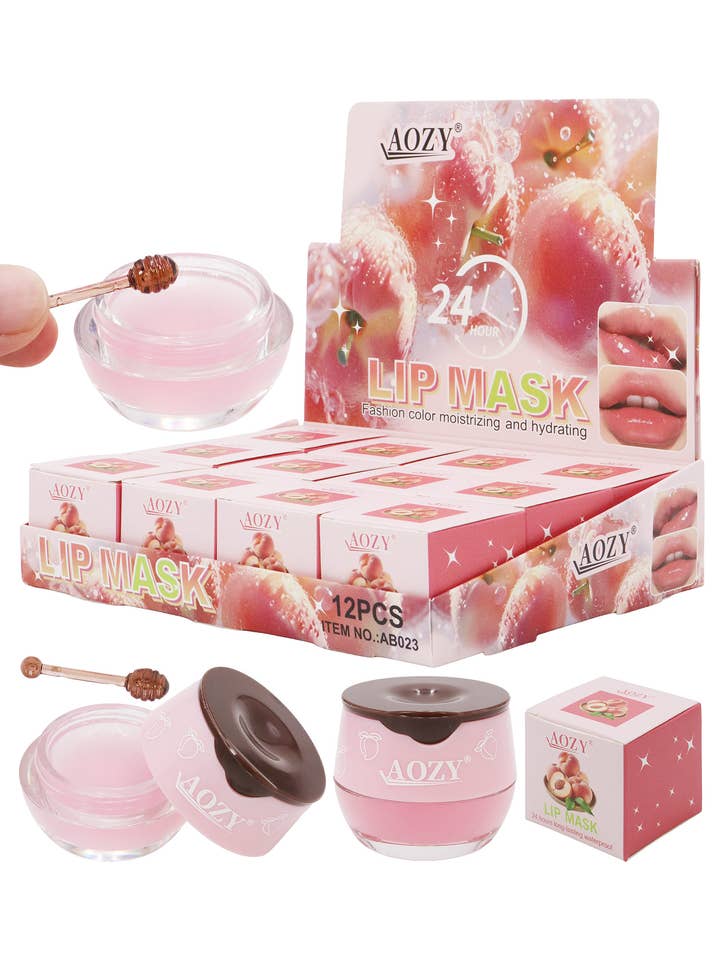 Bálsamo Máscara Labial de Pêssego e Mel - 12 Unidades por atacado de Cap Zone