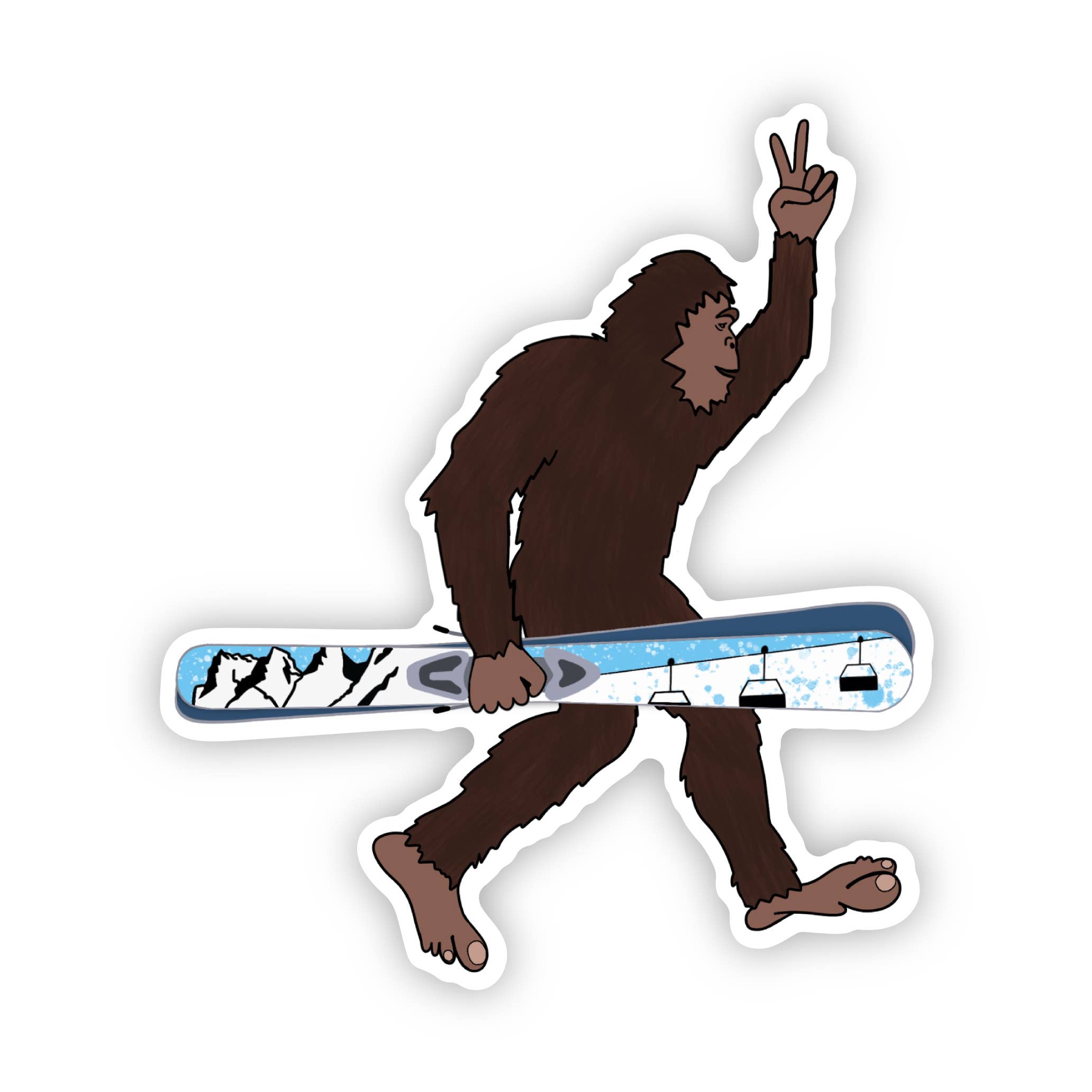 Jones Sticker Co - Wholesale Sticker - Bigfoot Ski Sticker