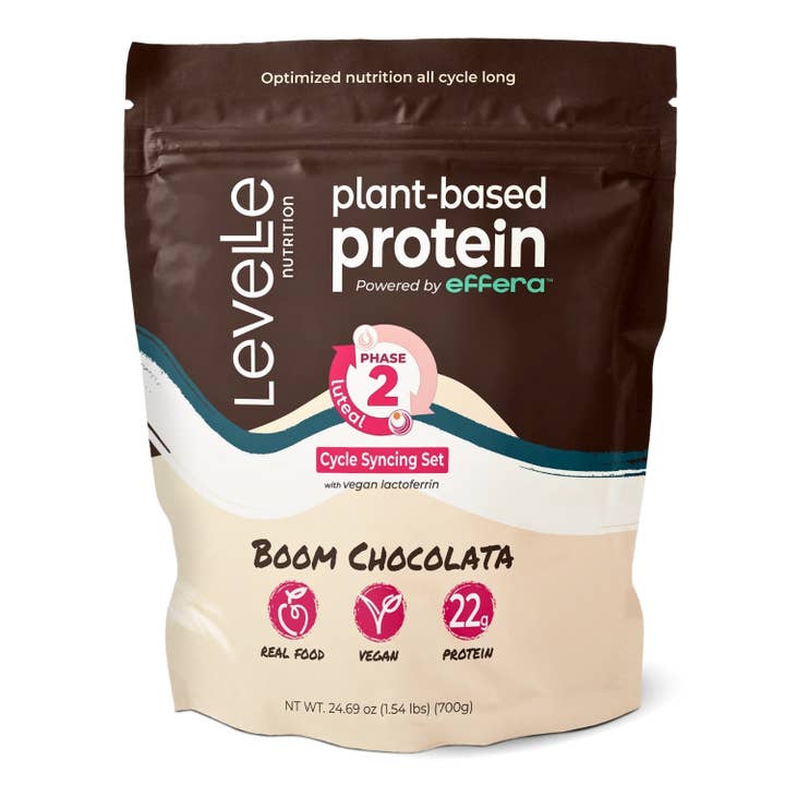 Cycle Syncing Vegan Protein Powder: Phase 2 - Luteal for wholesale by Levelle Nutrition