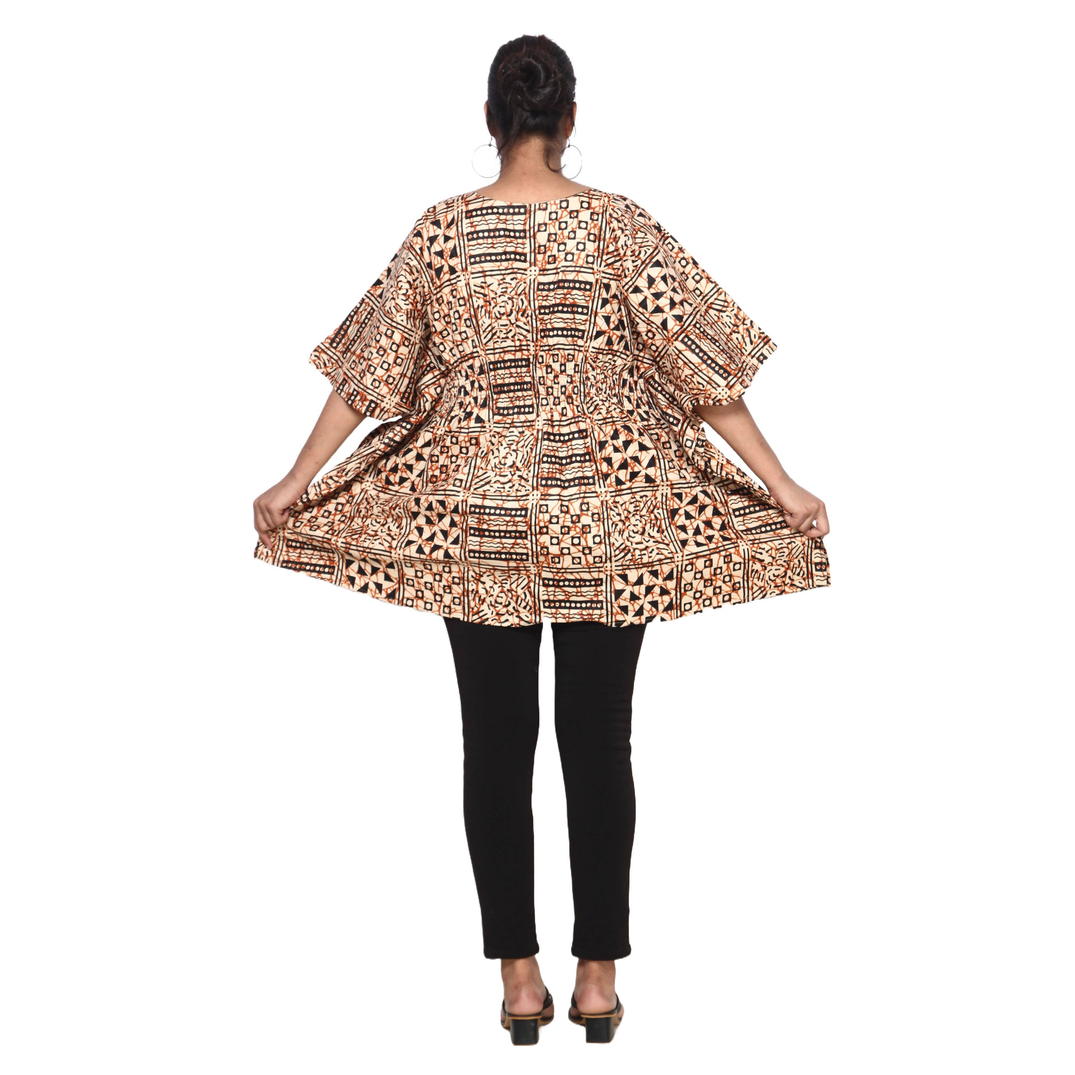African Stars - Wholesale Kaftan - Women's - Women's Half Kaftan With Elastic Waist -- FI-P148