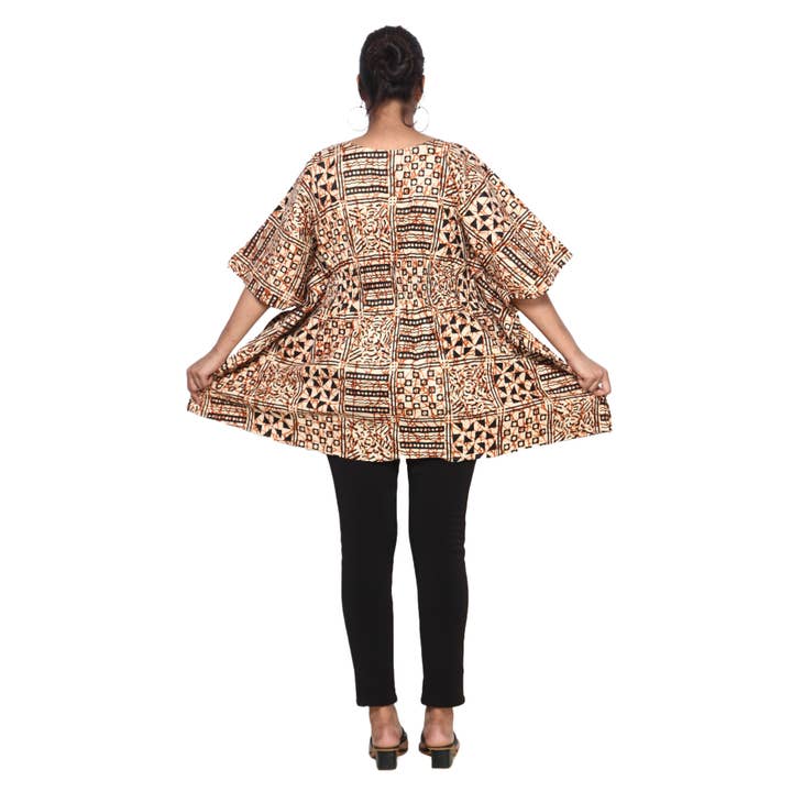 African Stars - Wholesale Kaftan - Women's - Women's Half Kaftan With Elastic Waist -- FI-P148