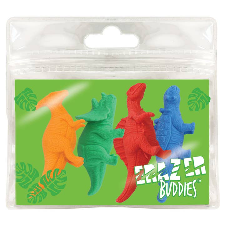 Erazer Buddies - Dinosaurs Eraser Set for wholesale by Deluxebase