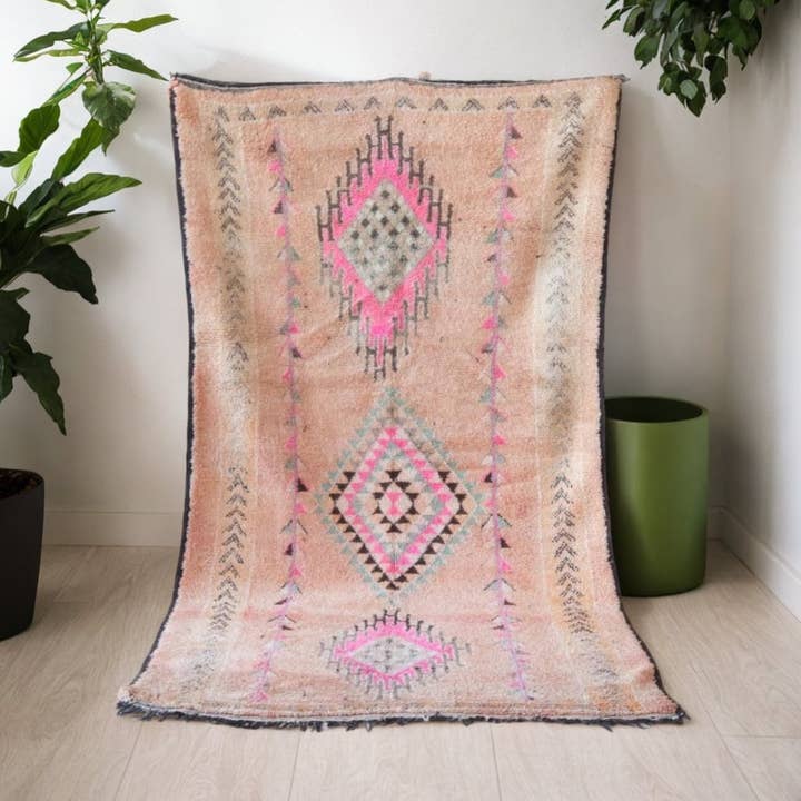 bazarifinagh - Wholesale Area Rug - Vintage Boujad Moroccan Rug Made From Natural Wool0