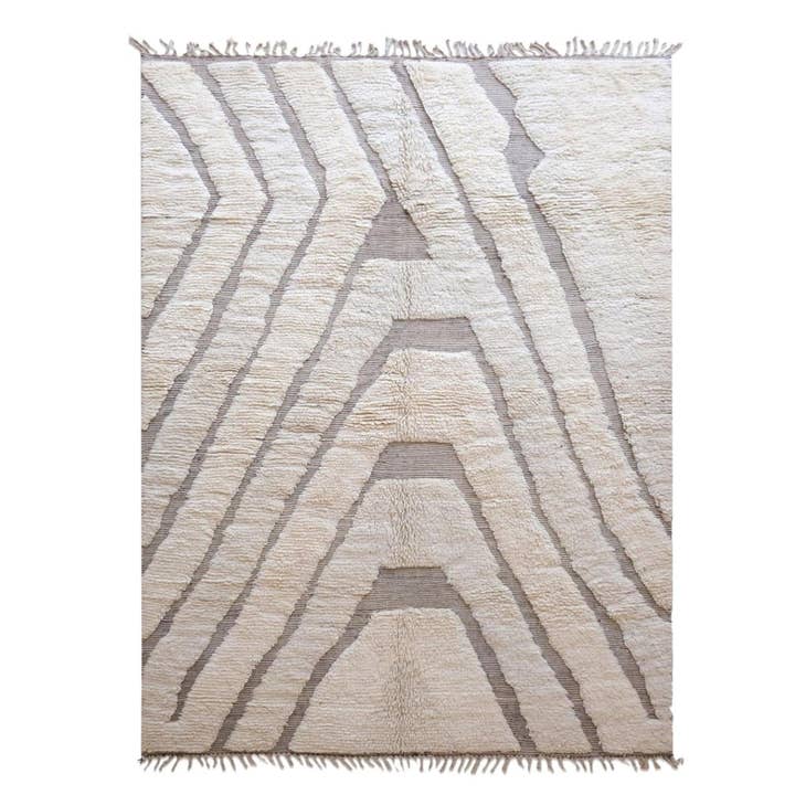 Chic etnisk berbertæppe med enkelt design i uld - skræddersyet for engroshandel hos AFK Living