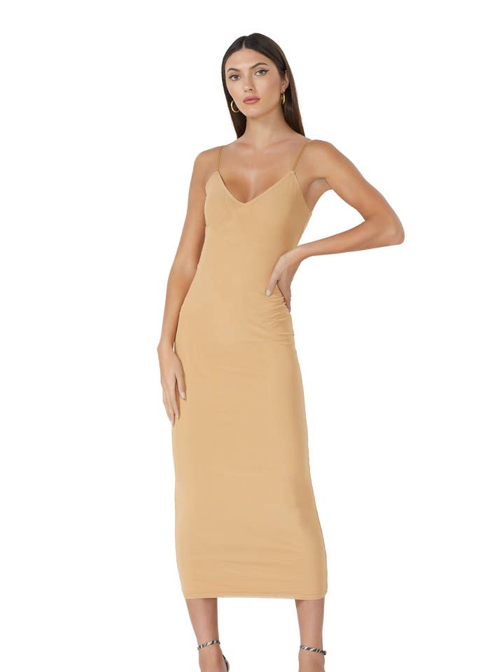 Desnudo Vestido Amina Mesh - Desnudo de venta al por mayor en Faire0