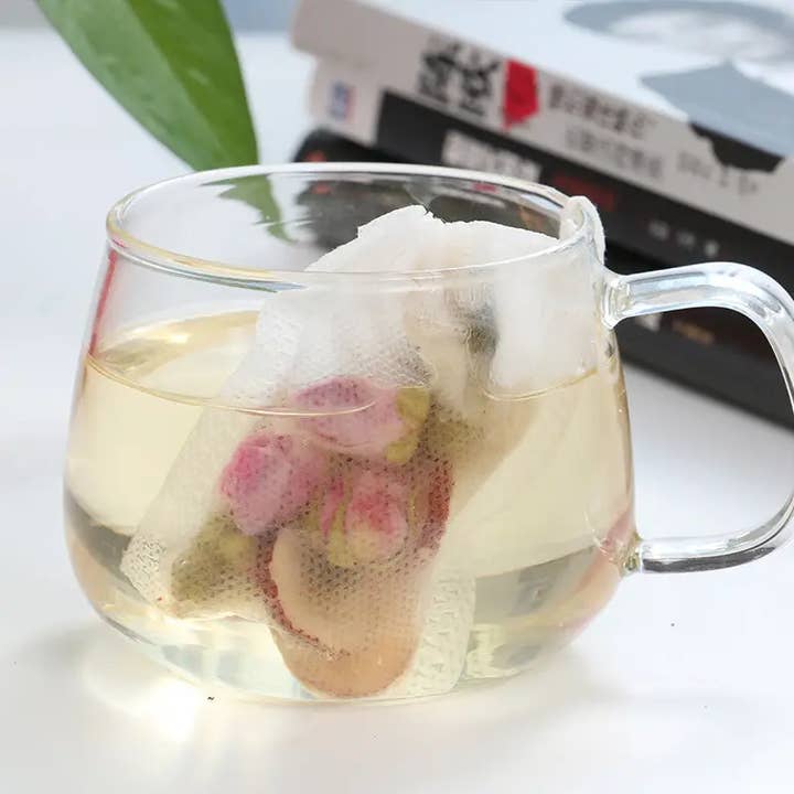 Magnifique Hearts - Wholesale Tea Bags - Disposable Drawstring Tea Bags – 20pc | 2"x2.76"