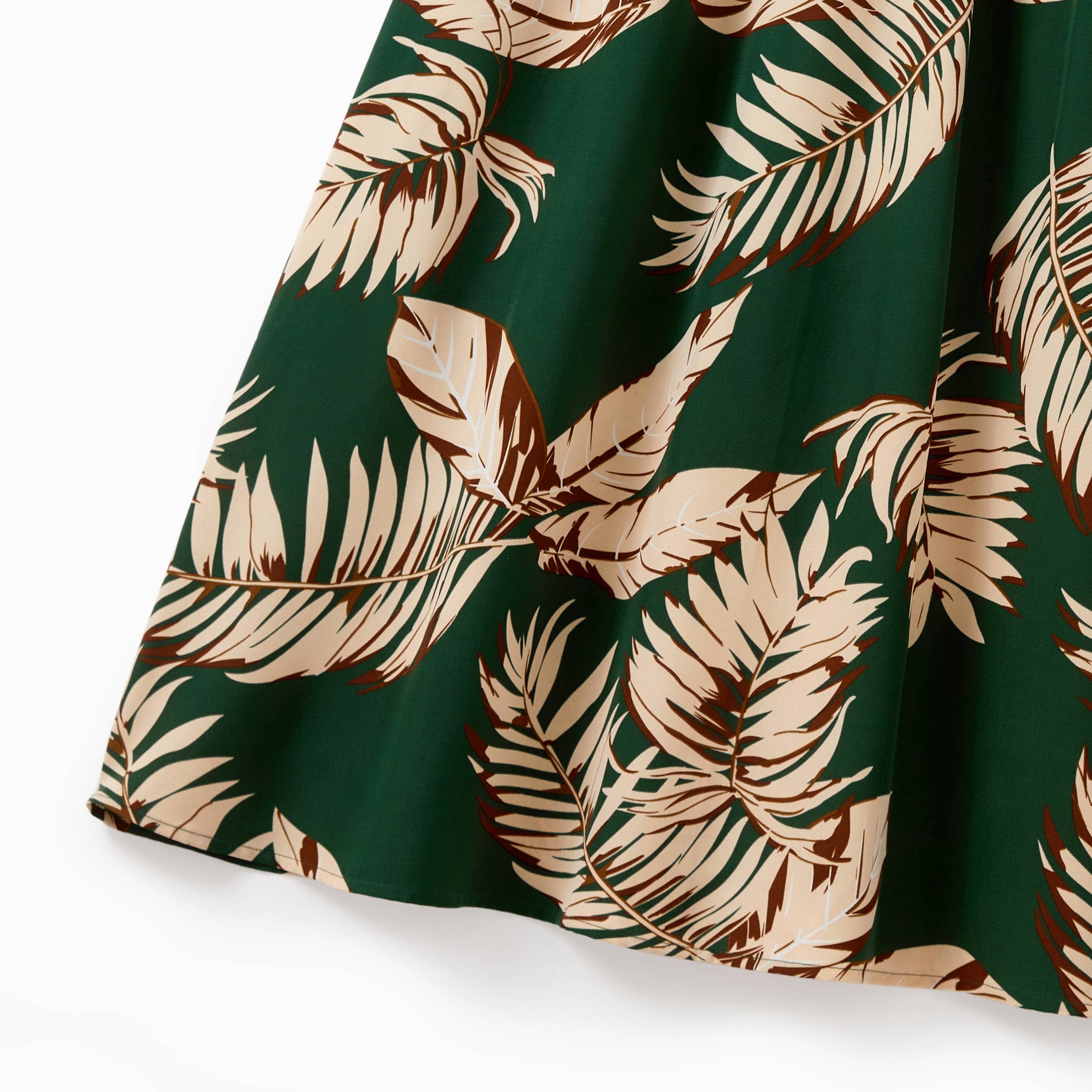 Verde Oscuro Conjunto de Ropa de Vacaciones Hawaianas Verde Tropical a Juego para la Familia de venta al por mayor en Faire17