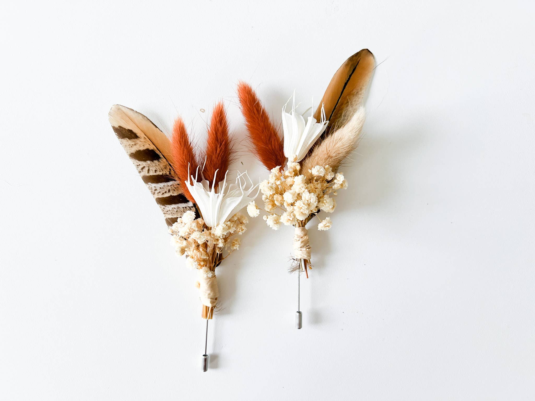 Withered Whimsy - Wholesale Dried/Pressed Flowers - Rust Boho Fall Wedding Boutonniere | "The Atlas"2