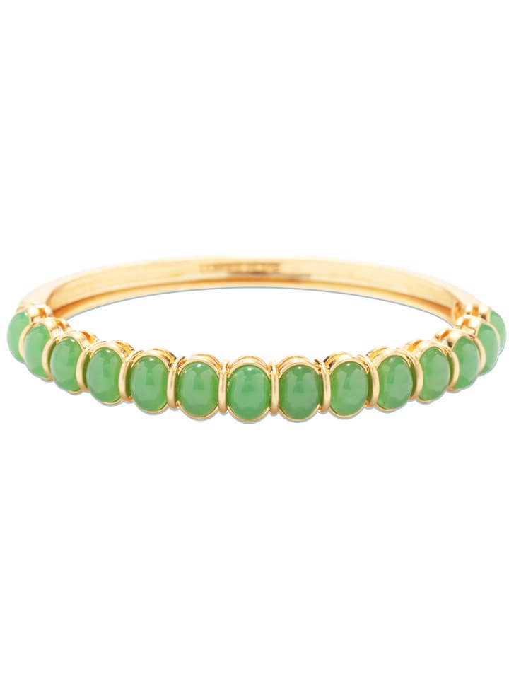 Lillian Bangle Bracelet in Green for wholesale by Loren Hope