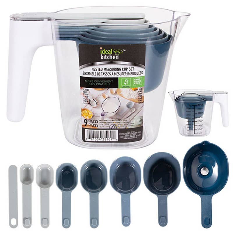 Deluxe Import Trading - Vente Ustensile/gadget de cuisine - Ensemble de Mesure Idéal pour la Cuisine 9 pièces0