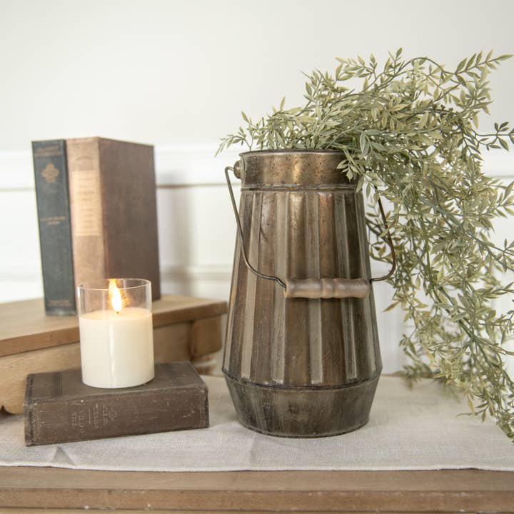 11.25" BRONZE VASE W/ HANDLE for wholesale by Ragon House