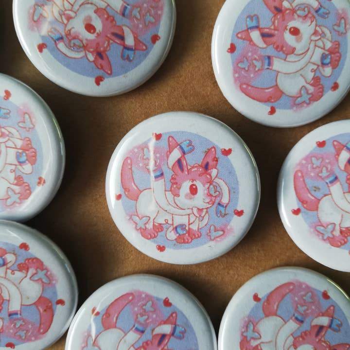 Insignia Sylveon | Botón Sylveon | Set Eeveelution para venta al por mayor de Skizzenfuchs