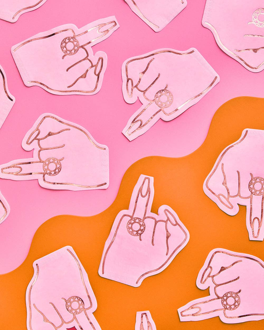 xo, Fetti - Vente Serviettes jetables - Serviettes à cocktail pour enterrement de vie de jeune fille, fournitures de fête prénuptiale2