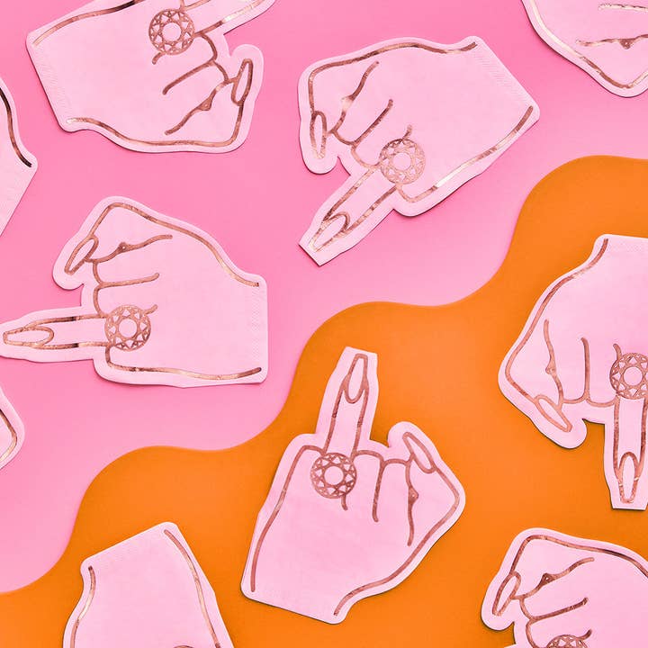 xo, Fetti - Vente Serviettes jetables - Serviettes à cocktail pour enterrement de vie de jeune fille, fournitures de fête prénuptiale2