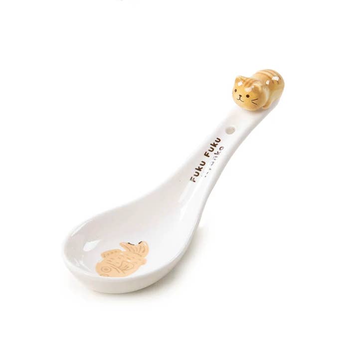 MinoCraft - Wholesale Table Spoon (Cutlery) - Porcelain Spoon with Cute Kitten Pattern5