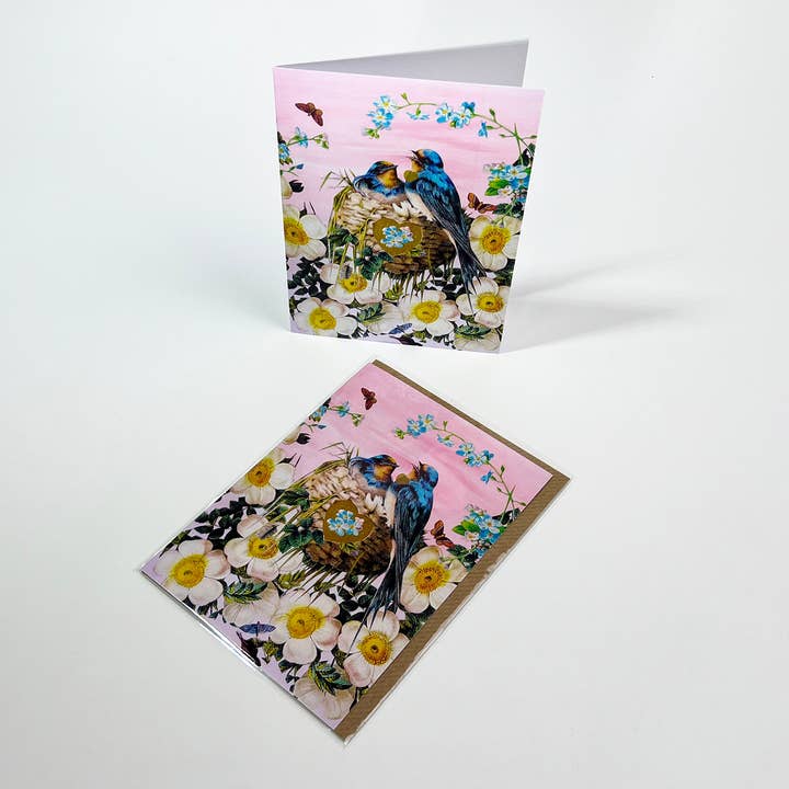 Diana Wilson Arcana – wholesale Love card – Lovebirds Eco-Friendly Valentine's Day Card1