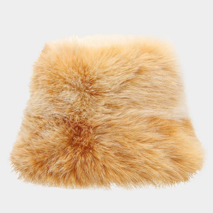 DOUBLJU - Wholesale Bucket Hat - Women's - COLOR GRADIENT TIE-DYE FAUX FUR FISHERMAN HAT_CWAH050548