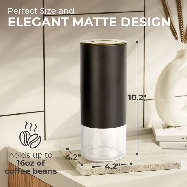 Kaffe - Vente Boîtes - Contenant de rangement pour boîte à café Kaffe Noir/Or Rond