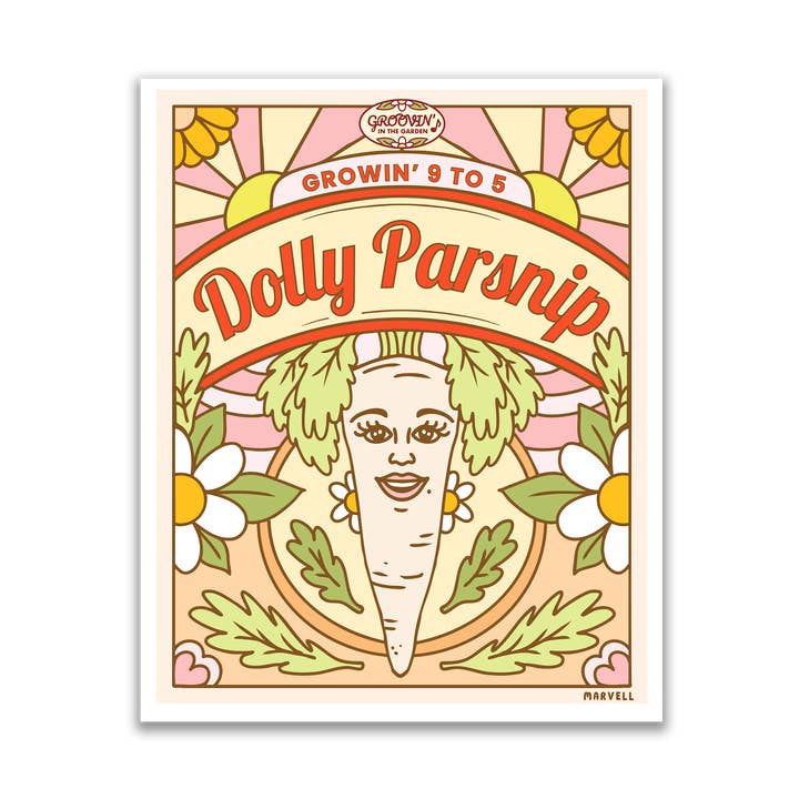 DOLLY PARSNIP - GROOVIN' I TRÄDGÅRDEN för wholesale av Lauren Marvell Illustrations
