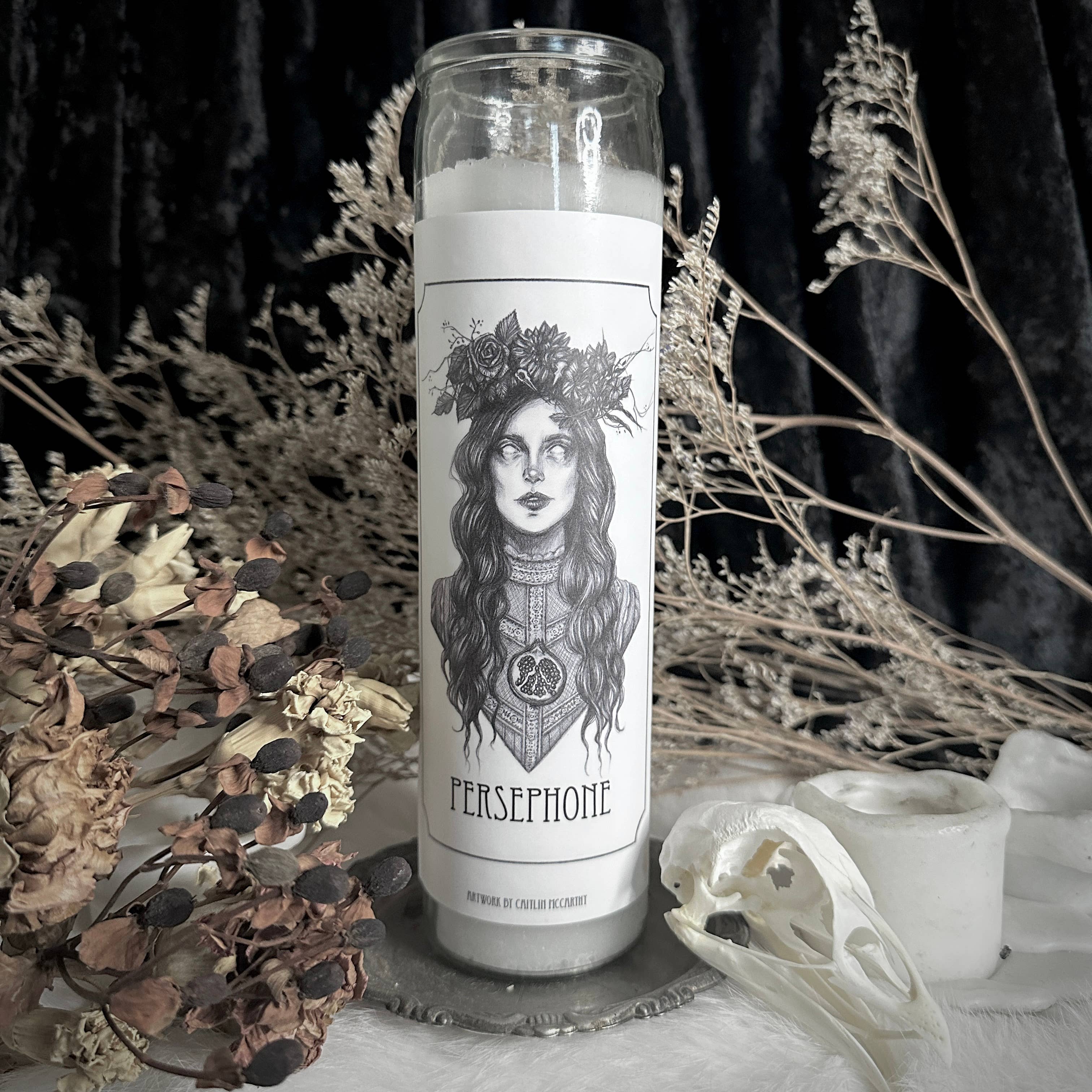Caitlin McCarthy Art – Engroshandel Klistermærke – Persephone Alter Candle Klistermærker - Pakke med 5 Vinyl1