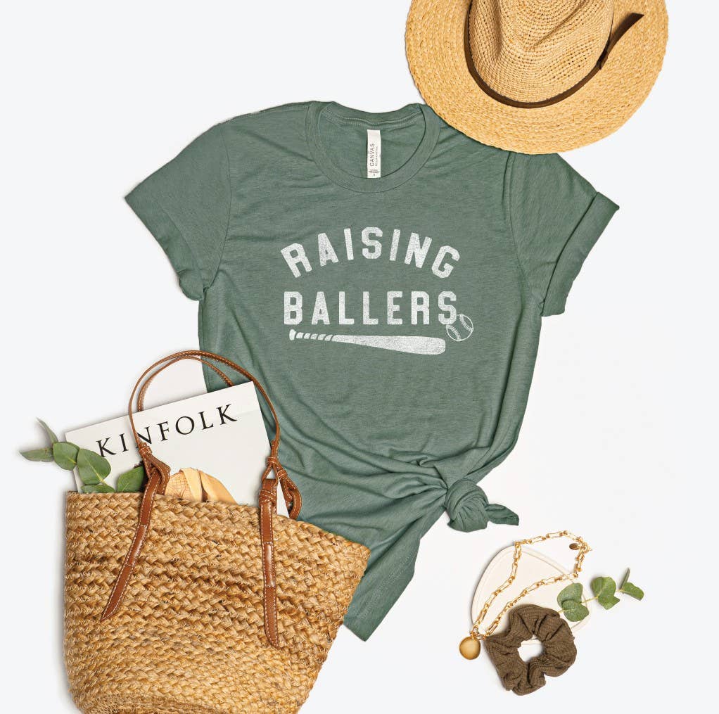 OAT COLLECTIVE - Wholesale Screen Printed T-Shirt - Women's - RAISING BALLERS Graphic T-Shirt - OAT Collective Design4