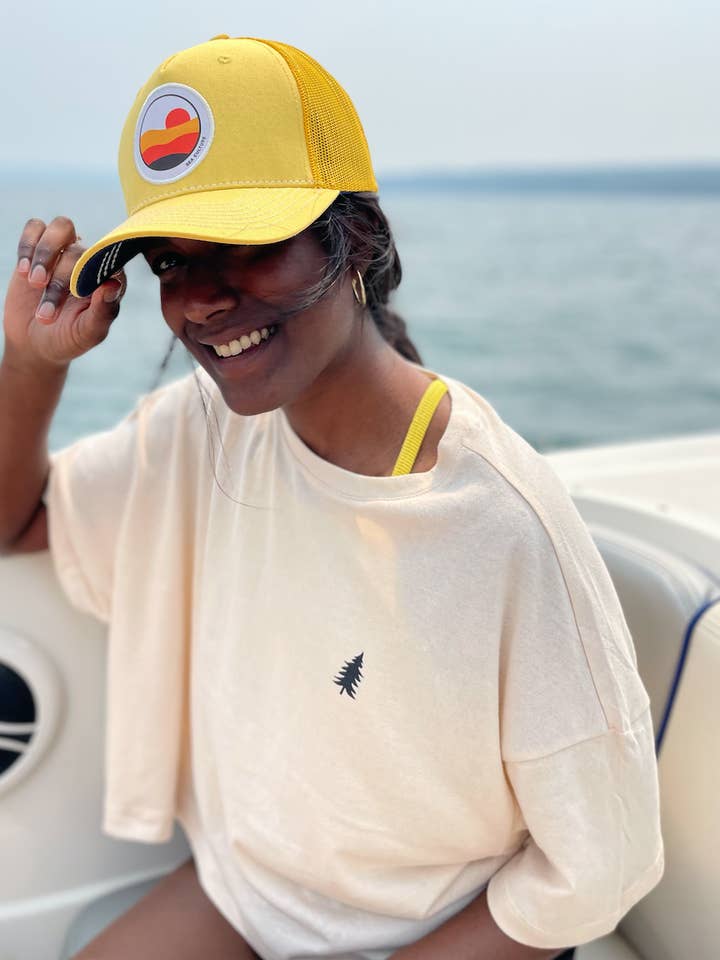 'Ria' Cotton Soft Tree Tee in Sand Dollar for wholesale by Sakran & Shaw