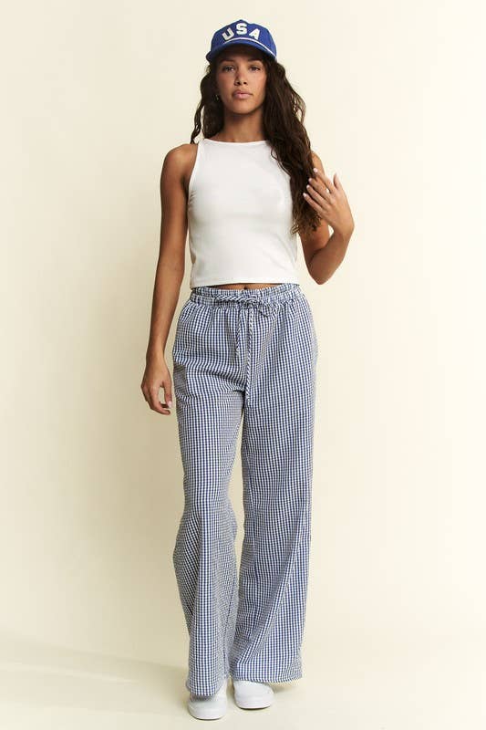 JADE BY JANE - Wholesale Pants - Women's - Gingham boxer pants1