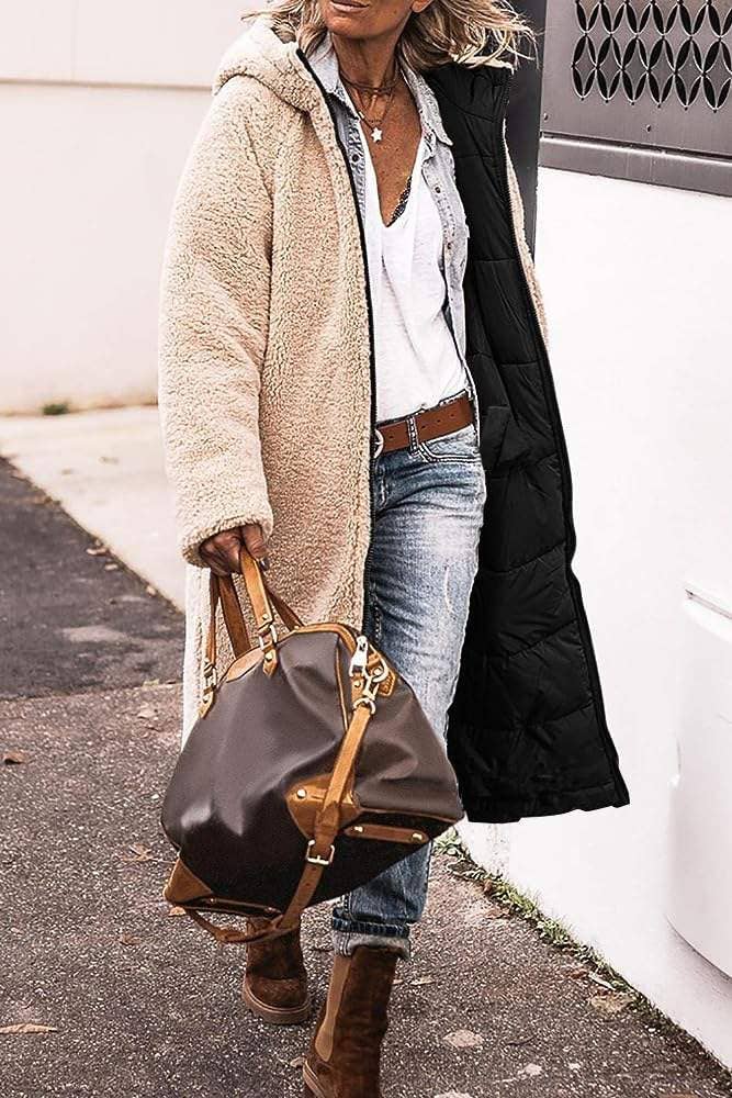 Flarix - Wholesale Jacket - Women's - Cozy Sherpa-Lined Long Puffer Coat7