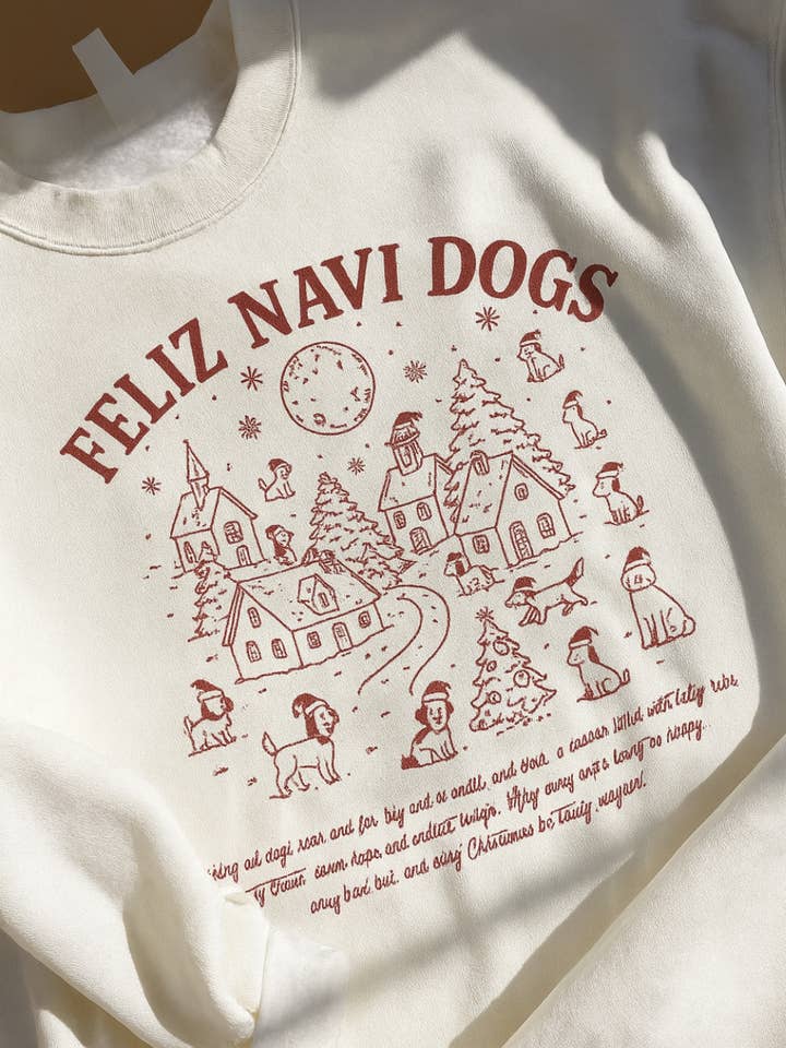 Feliz Navi Dogs Holiday Village Sweatshirt for wholesale by Good Thomas