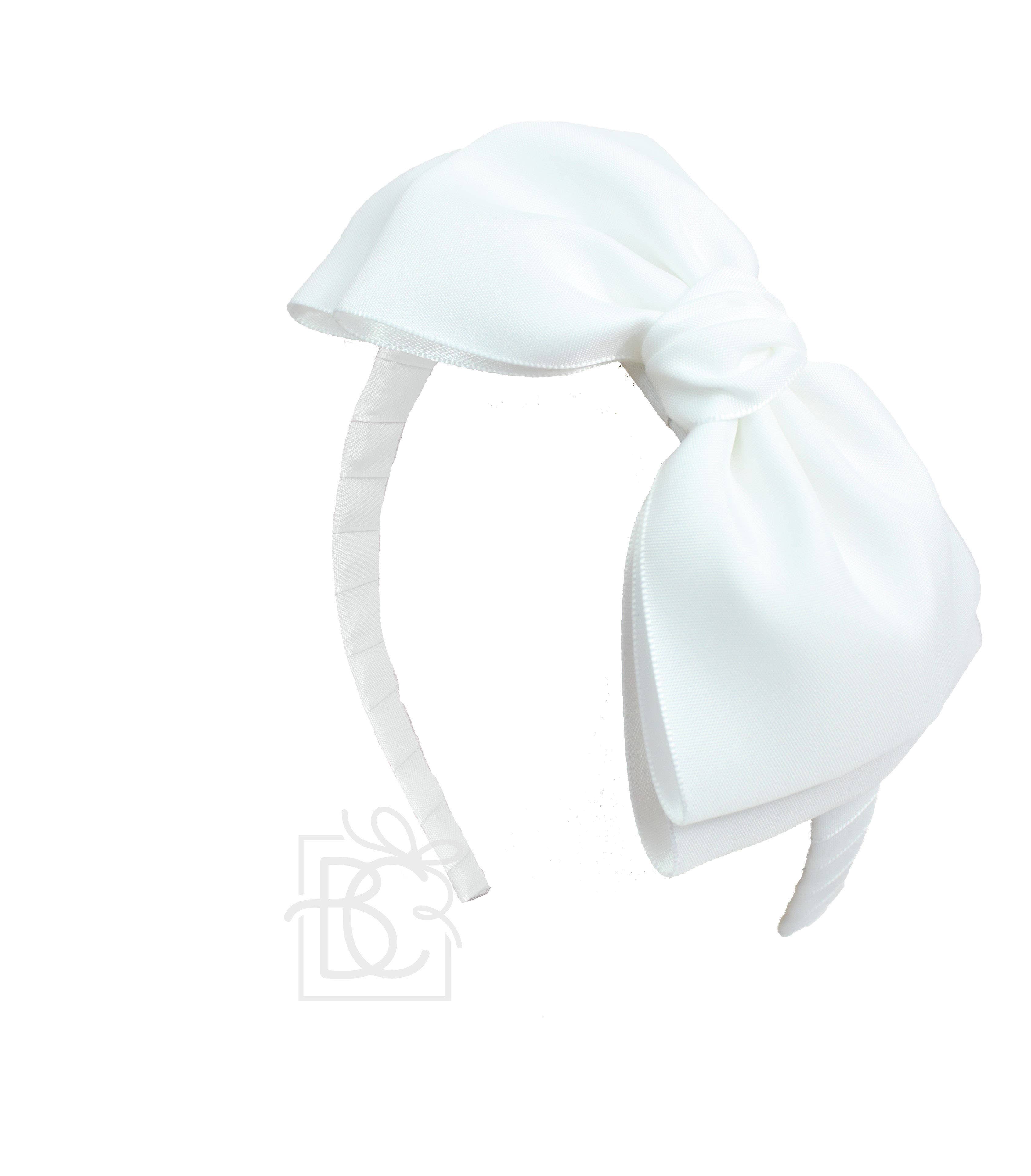 Beyond Creations, LLC - Wholesale Fashion Headband - Kids - 3/4" Hard Headband W/ 6.5" Opaque Satin Bow1