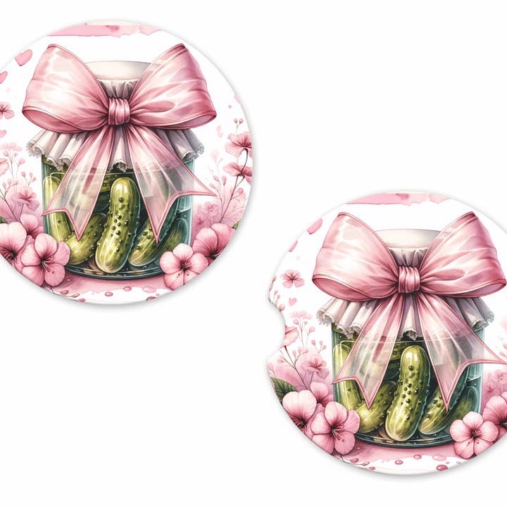 Coquette Pickles Car Coasters for wholesale by JAC Wholesale