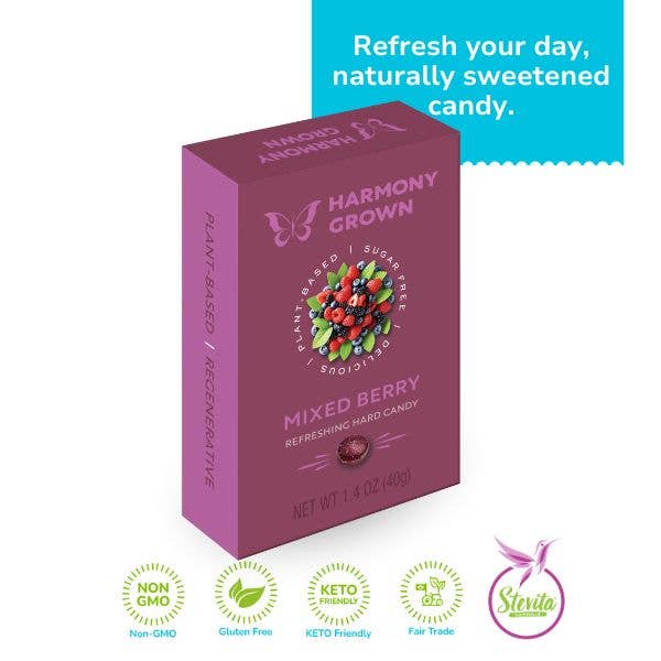 Stevita Naturals - Wholesale Hard Candy - Stevita Harmony Grown Sugar-Free Hard Candy - Berry2