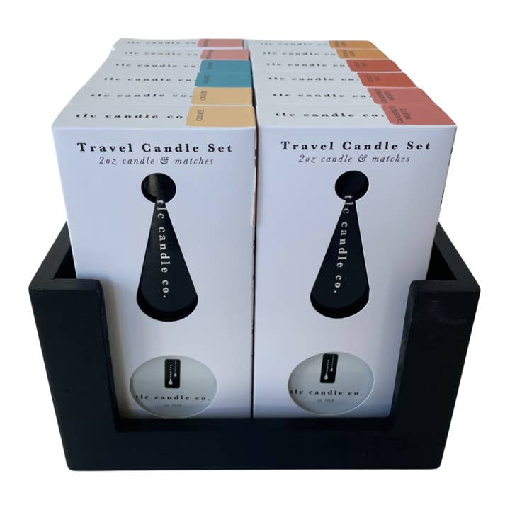 TLC Candle Co. - Wholesale Retailer Display - Home & Living - Display Case for Travel Candle Set by TLC Candle Co.