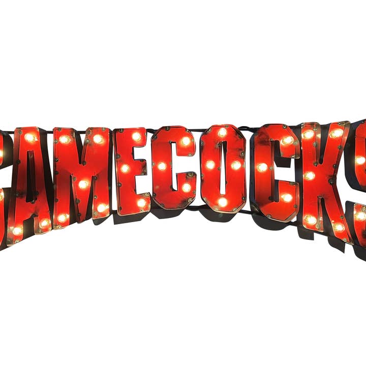 University of S. Carolina "Gamecocks" recycled metal decor for wholesale by Lrt Sales LLC