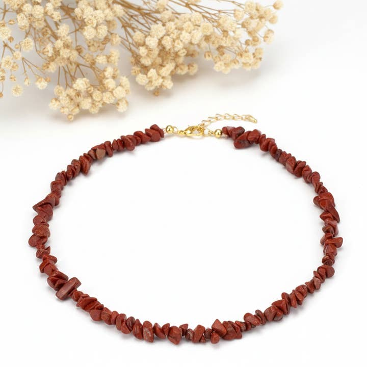 Red Jasper Stone Necklace for wholesale by Produtos Namasté