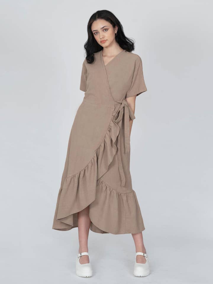 Amelia Love Dress - Beige for wholesale by Cherlyn