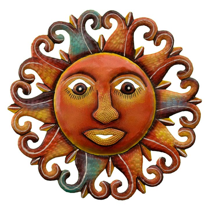 Painted Multi-color Sun for wholesale by Le Primitif Galleries