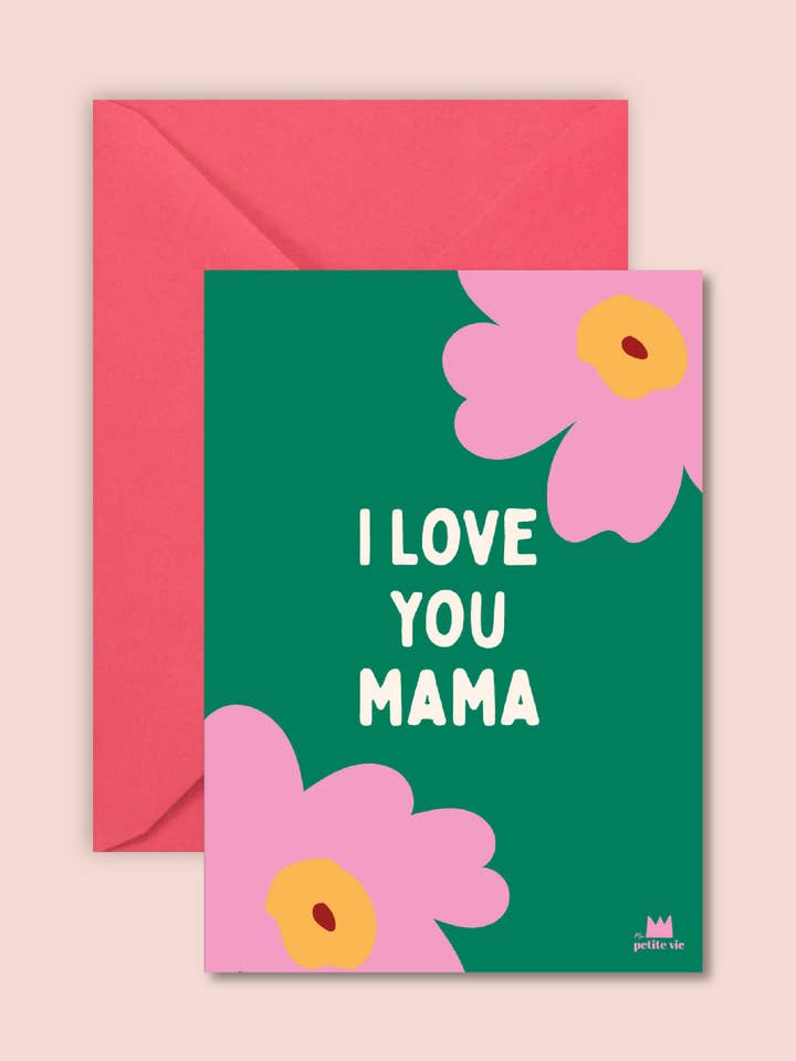 Mother's Day Card - I love you mama (with envelope) for wholesale by Ma Petite Vie