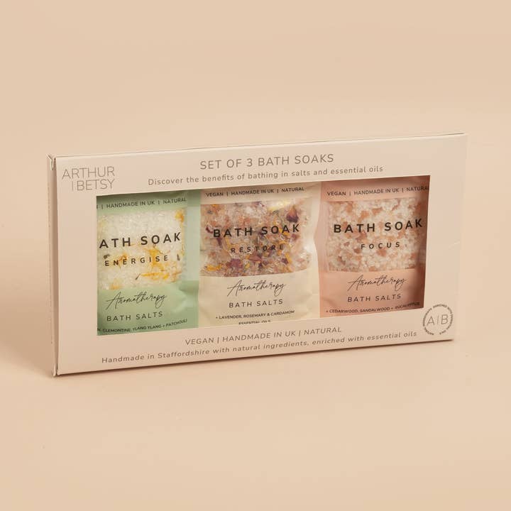 3 pack aromatherapy bath soak for wholesale by Arthur Betsy