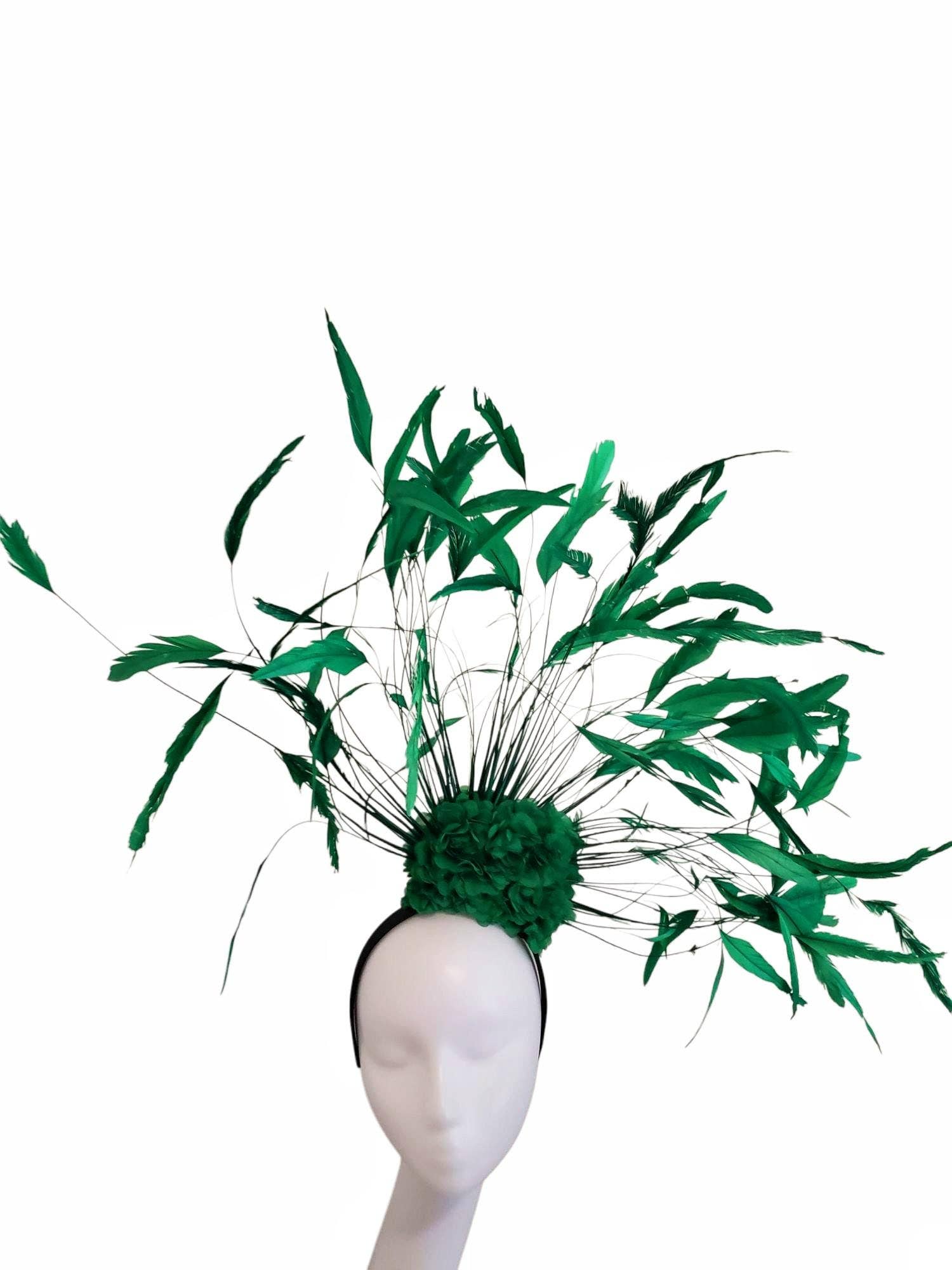 Rehoboth Hats - Wholesale Fascinator Hat - Women's - Feather and Organza Fascinator Show Stopper1