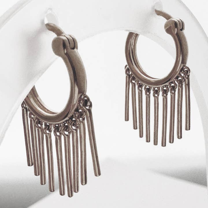 Honeycat Jewelry - Wholesale Hoop Earrings - Fringe (With Benefits) Hoops