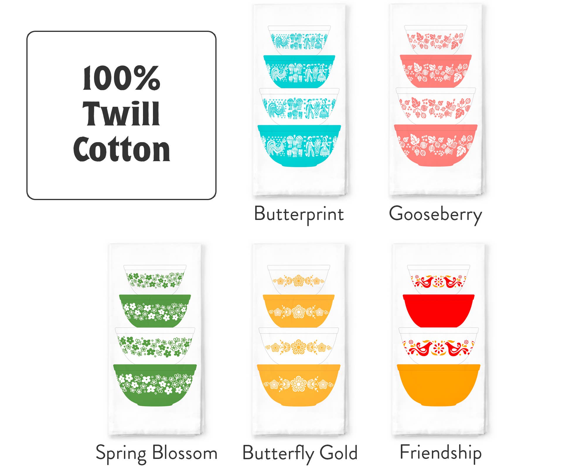 Twinkltoast – Engroshandel Viskestykke – Pyrex-inspireret viskestykke i bomuld – Retro køkkengave2