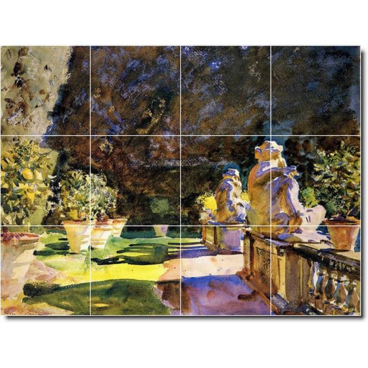 Garden Ceramic Tile Mural PT08248 for wholesale by Picture-Tiles.com