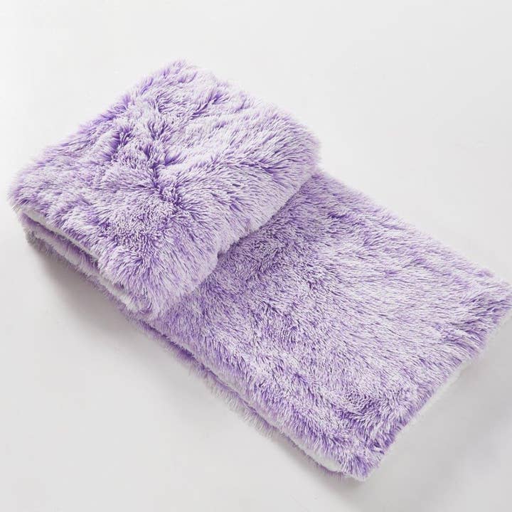 Duke Imports - Wholesale Throw Blanket - "Orchid Frost" Faux Fur Plush Throw Blanket - 50"x70"6