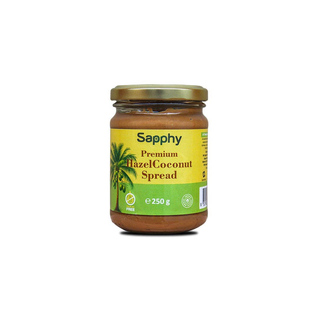 Sapphy - Vente Beurres de noix - Sapphy Pâte à Tartiner Noisette-Coco Premium – 250g | Pâte à Tartiner Noisette Infusée à la Noix de Coco | Sans Huile de Palme