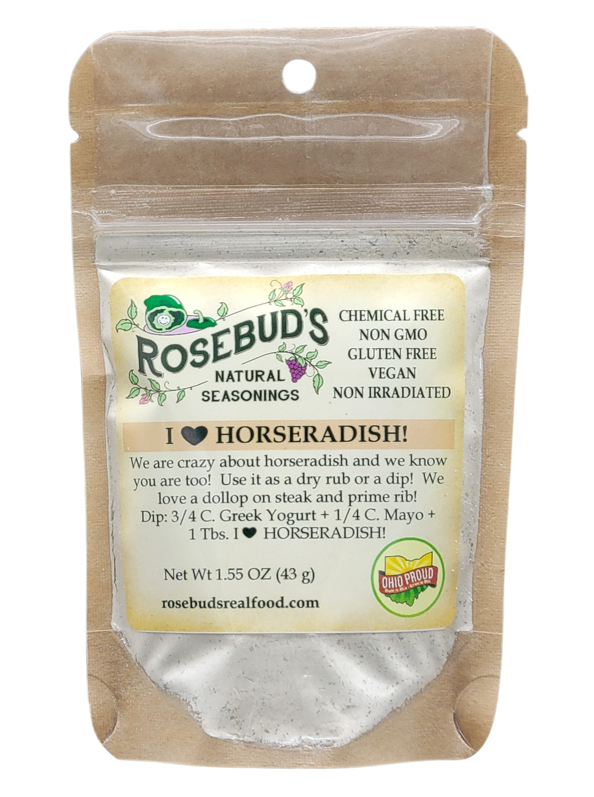 Rosebud’s Real Food – wholesale Torkad kryddblandning – I 🧡 pepparrot (I love pepparrot)0