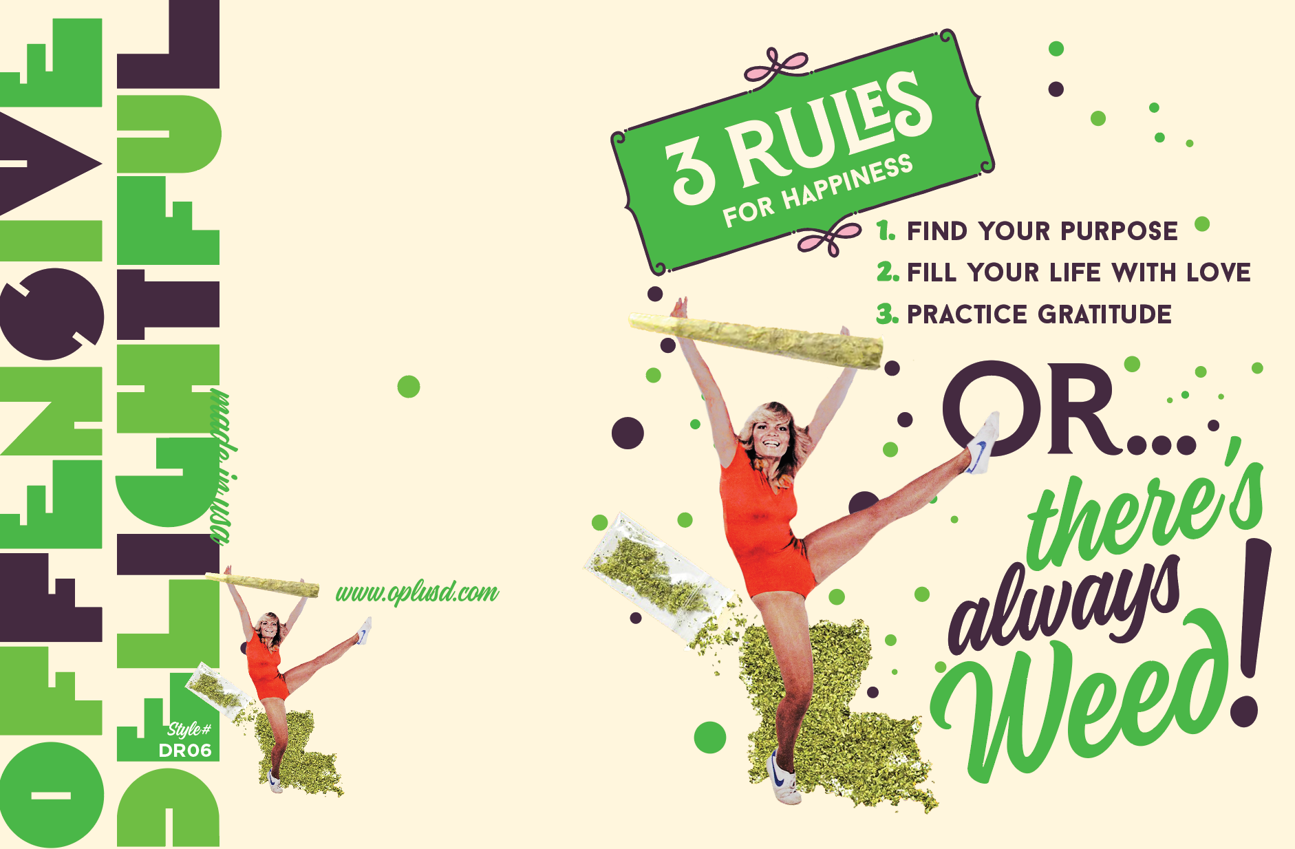 offensivedelightful - Wholesale Everyday Greeting Card - WEED RULES funny weed card4