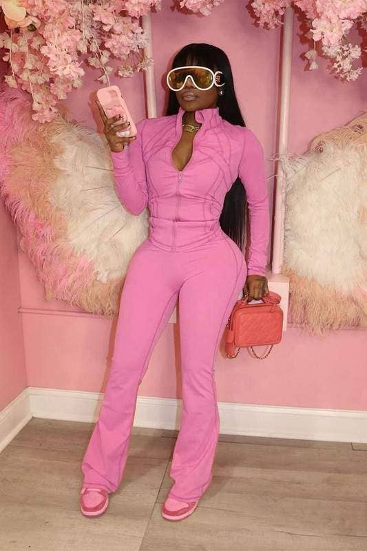 Flarix - Vente Combinaison – femme - Combinaison ajustée à manches longues zippée6