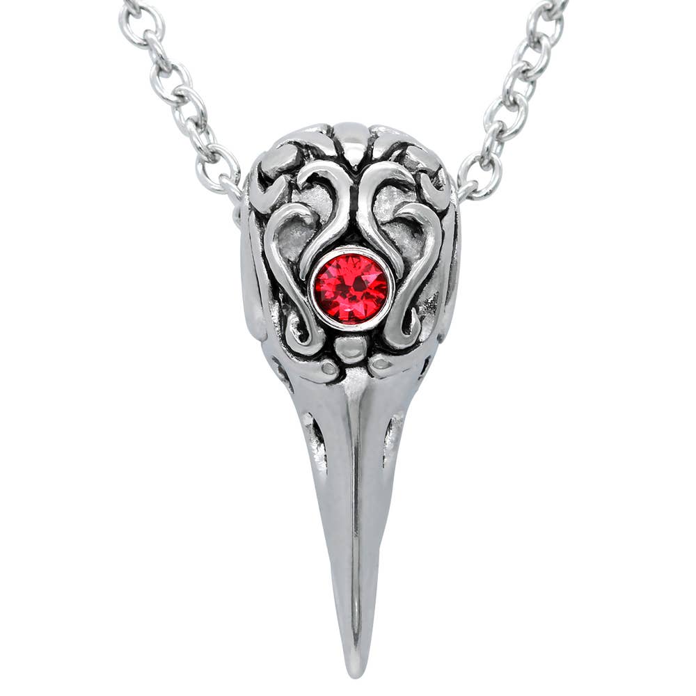 Controse - Wholesale Pendant/Charm Necklace - Controse Raven Skull Necklace with Crystal4
